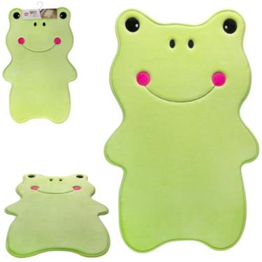 Imagem de Tapete Infantil Antiderrapante Grande 80cm Ursinho Sapo Gato Grande (Verde Sapinh)