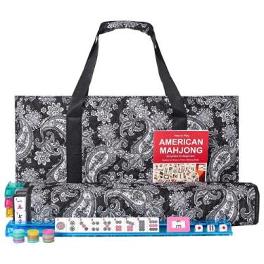 Imagem de Conjunto de jogos American Mahjong GUSTARIA 166 peças com bolsa de tra