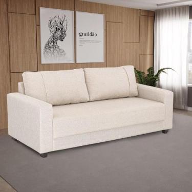 Imagem de Sofá 3 Lugares Herval Clean Linho Bege, 200 cm