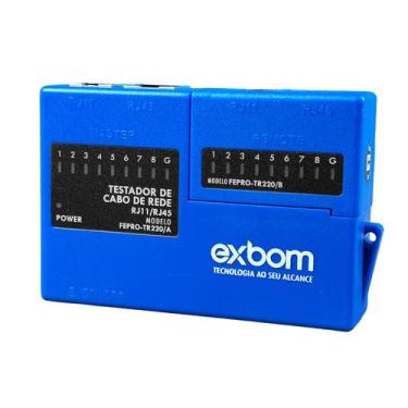 Imagem de Testador Profissional de Cabos de Rede RJ45 RJ11 FEPRO - Exbom