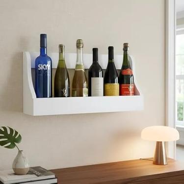 Imagem de Prateleira Adega Suporte Decorativo para Vinhos e Bebidas Branco Laca