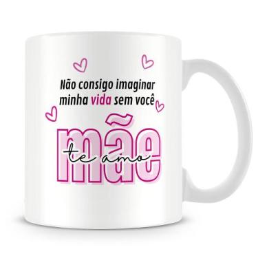 Imagem de Caneca Personalizada Mãe de Coração - 325ml em Cerâmica - Amo Canecas