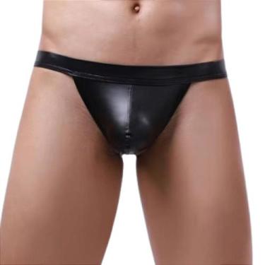 Imagem de Cueca Jockstrap Suporte Atlético com Faixa Aberta Preta em Tecido Cirr