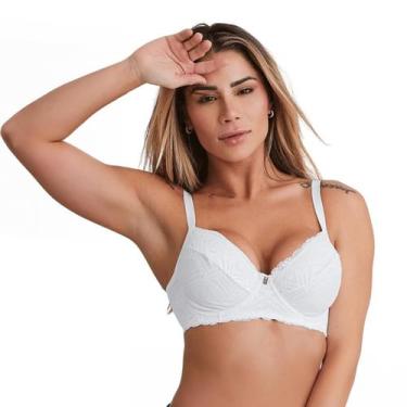 Imagem de Sutiã Sem Bojo Com Aro e Renda Nayane Rodrigues, G, Cereja