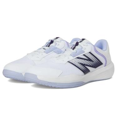 Imagem de New Balance Tênis masculino 696 V6 Hard Court, Chuveiro branco/cinza/crepúsculo, 45