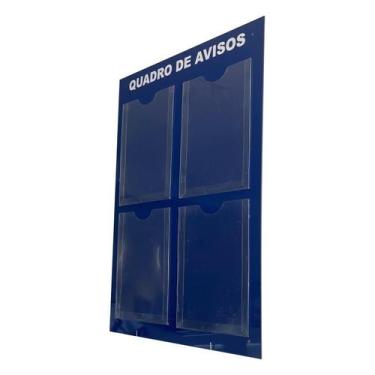 Imagem de Quadro Aviso Gestão Á Vista Informativo Premium 4 Displays Transparent