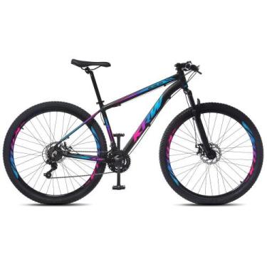 Imagem de Bicicleta Aro 29 KRW Alumínio 27 Vel Freio a Disco R27, Preto, Rosa, A