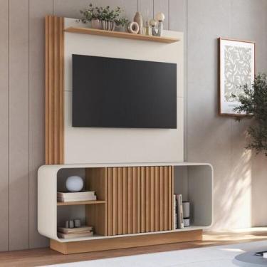 Imagem de Rack com Painel para Tv 55 Polegadas Ripado Alabama / Texas - j carval