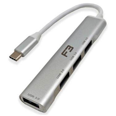 Imagem de HUB Adaptador Tipo-C para USB 3.0 4 Portas JC-TYC-4USB F3