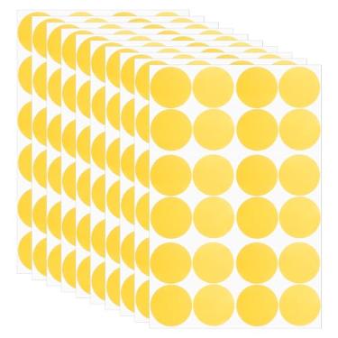 Imagem de Adesivos redondos coloridos de 3 cm, 25 peças de etiquetas adesivas removíveis de codificação para escritório, loja, casa, sala de aula, classificação, amarelo