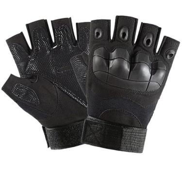 Imagem de 1 par de luvas táticas para homens, com tela sensível ao toque, para esportes, motocicleta, ciclismo, airsoft, paintball, caça, caminhadas, acampamento, escalada, preta, BZ8