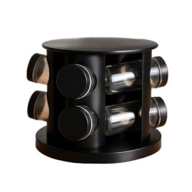 Imagem de Porta Temperos Giratório Profissional 12 Potes De Vidro Com Tampa Dosadora Oferta Condimentos(6 Potes)