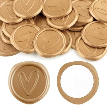 Imagem de 30 peças de adesivos de selo de cera de bronze letra A adesivos autoadesivos de selo de envelope ótimos para convite de casamento, presentes de aniversário, cartões comemorativos, decoração de