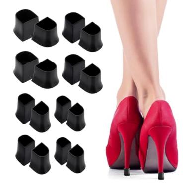 Imagem de Protetores de calcanhar em forma de U para salto alto, capas antiderrapantes com ponta redutora de ruído para sapatos stiletto