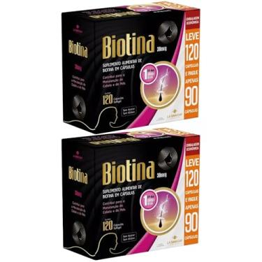 Imagem de Kit 2 Suplemento Biotina 30mcg 120 Cápsulas - La San Day