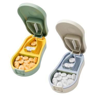 Imagem de Cortador de comprimidos para comprimidos pequenos e pequenos – Cortador de comprimidos profissional para comprimidos pequenos ou grandes | Protetor de lâmina envolvente | Almofada removível