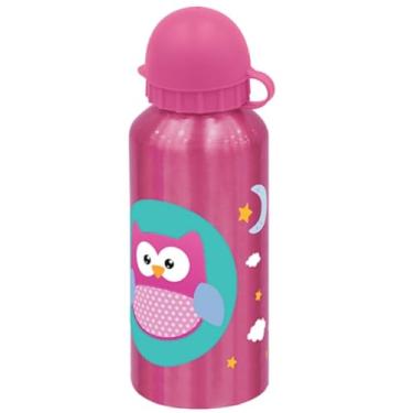 Imagem de Garrafa Garrafinha Inox Infantil Meus Melhores Amigos Squeeze com Tampa 400 ml MT BRINQUEDOS Garrafa Linha Premium (CORUJINHA ROSA)