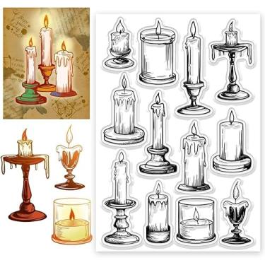 Imagem de Velas de lâmpada, selos transparentes, selos transparentes de silicone para decoração de álbum de fotos faça você mesmo, 11 x 16 cm