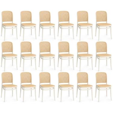 Imagem de Kit 18 Cadeiras De Jantar Roma Para Sala E Cozinha - Branco