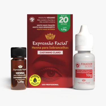 Imagem de Henna para Sobrancelhas Expressão Facial Slim Castanho Claro com 1,25g