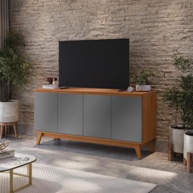 Imagem de Aparador Kappesberg 4 Portas Canela/chumbo 156cm