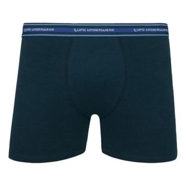 Imagem de Cueca Box Lupo Plus Size Algodão C/elastano 653 casapaula, Azul, XXXG