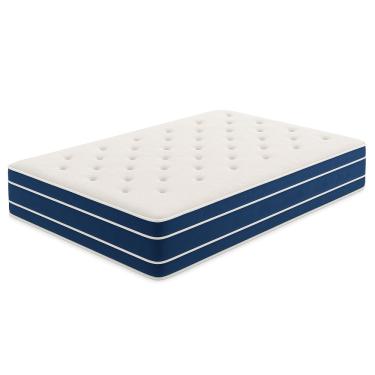 Imagem de Colchão Molas Ensacadas 78x188x20 - Lateral Azul PREMIUM