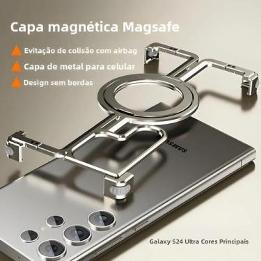Imagem de Capa Magnética De Metal Para Samsung Galaxy S24 S23 Ultra, Bumper Sem 