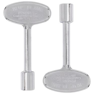 Imagem de YuGtcen Chave universal para lareira de 2 peças, chave de válvula de gás de 7,6 cm para fogueira e lareira, substituição de chave de incêndio serve para válvula de esfera giratória de 0,6 cm e 5/40.6