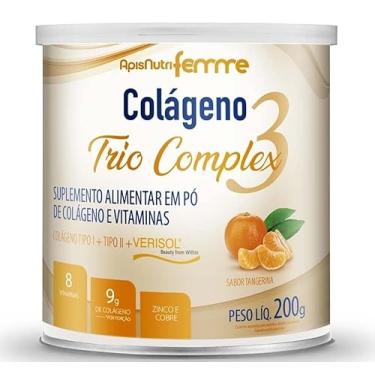 Imagem de Colageno Trio Complex3 Verisol +Tipo I + Tipo II 200G, Apisnutri (Tangerina)