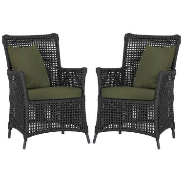 Imagem de Poltronas Igapó Alumínio Pintura Preta Corda Náutica E13 Preto