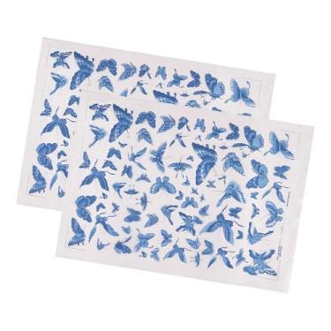 Imagem de Esquirla Conjunto de 2 decalques para aplicação sob esmalte, ideais para artesanato criativo em, cerâmica e porcelana, Borboleta
