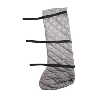 Imagem de Ysyqkn Capa protetora para gesso na perna, à prova de vento, abaixo do joelho, meia de gesso, manga protetora para gesso no pé, para proteção contra o frio, Cinza Longo