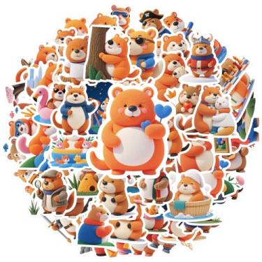 Imagem de 100 peças adesivos de animais de desenho animado de esquilo brinquedo adorável para guitarra, faça você mesmo, bicicleta, skate, laptop, bagagem, decoração, faça você mesmo, telefone, laptop