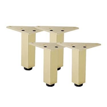 Imagem de Conjunto de 4 pernas de substituição de cadeira macias ajustáveis, pernas de mesa de jantar industrial, pernas de móveis de metal de liga de alumínio, pernas de sofá, ajustável: 6 mm/0,24 pol, várias