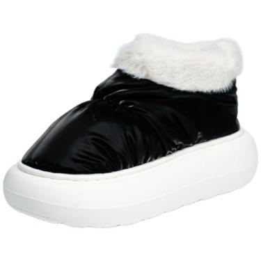 Imagem de Flowfa Blair Preta 35-36 Pantufa Feminina Adulto Calçado Inverno Antiderrapante