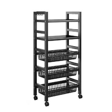 Imagem de Suporte Microondas Bebedoouro Estante 5 Prateleiras Carrinho Organizador Rack Portatil 5 Andares