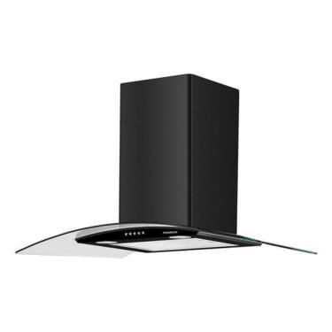 Imagem de Coifa Parede 90Cm Preta 5 Bocas 230W 127V Arketto Dominox