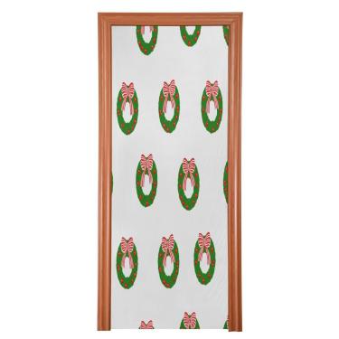 Imagem de Blueangle Capa de porta de guirlanda de Natal elástica - Faixa de porta frontal de tecido elástico para Natal, decoração de festa em casa ao ar livre (482)