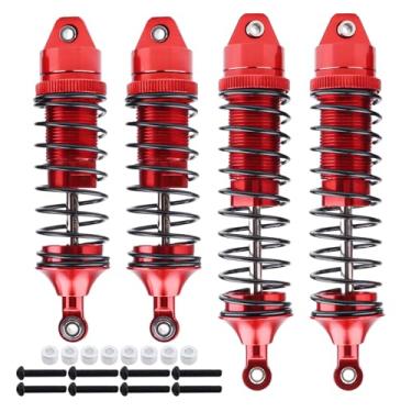 Imagem de HobbyPark 1/10 RC Car Shocks Aluminum Front & Rear Shock Absorber Damper Assembled Set for Traxxas Slash, Rustler, Stampede, Hoss VXL 4x4 2WD Replacement Parts#5862