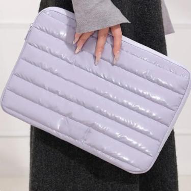 Imagem de Bolsa Para Notebook Premium Metalizada Capa Protetora Acolchoada Macia À Prova De Choque Carteira Porta Documento(Notebook Lilás)