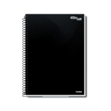Imagem de Caderno Espiral Pequeno 1/4 200 Folhas Essenciale Credeal Preto