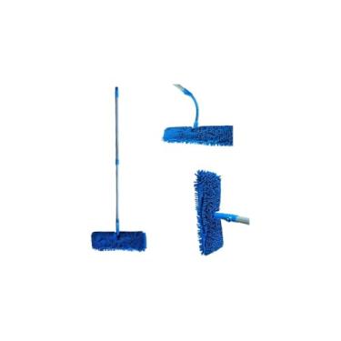 Imagem de Esfregão Flat com Cabo Extensor Flexível, 85-175cm Ajustável, Base 41x13cm, Haste Flexível, Sistema Refil Troca Rápida