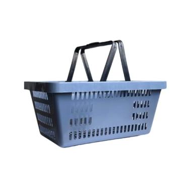 Imagem de Kit 3 Cesta de Mercado Compra Supermercado Cestinha Conveniência e Lojas, Organizadora Multiuso Reforçadas Grande(Cinza)