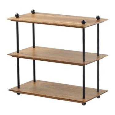 Imagem de Ｂｅｓｇａ Organizador de mesa e versátil com suporte para copos, prateleira para sala de estar, penteadeira e quarto, Madeira de 3 Camadas