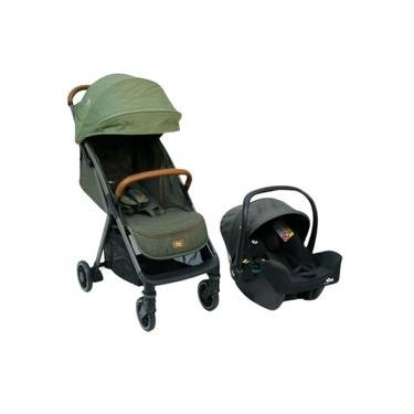 Imagem de Carrinho de Bebê Combo Parcel Verde Pine com Bebê Conforto I-snug Shale Joie