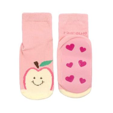Imagem de Meia Com Solado Antiderrapante 26 A 30 Desenho Infantil Bebe - Pimpolh