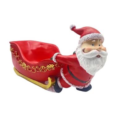 Imagem de Ｂｅｓｇａ Estátua Decorativa de Papai Noel, Escultura Natalina com Tigela Organizadora, Ornamento em Resina, Recipiente para Diversos Objetos, Ideal para D, Estilo a