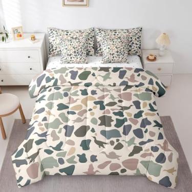 Imagem de Erosebridal Jogo de cama solteiro vintage caçador de patos selvagem, pato-real selvagem, para decoração de quarto de meninos, meninas, exército, camuflagem rústica, para decoração de quarto de meninos
