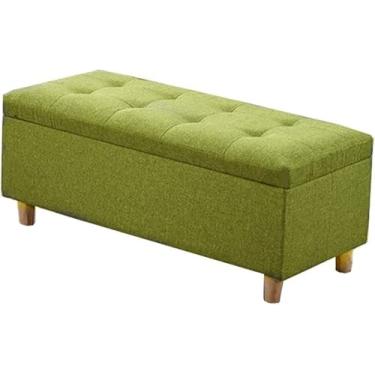 Imagem de FAMEOYA Banco de armazenamento banco de armazenamento nórdico moderno tecido loja de roupas sofá banco de sapato banco de encaixe banco de quarto banco de cabeceira banco banco de pés @ (cor: vermelho